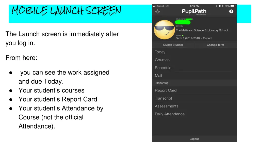 mobile launch screen