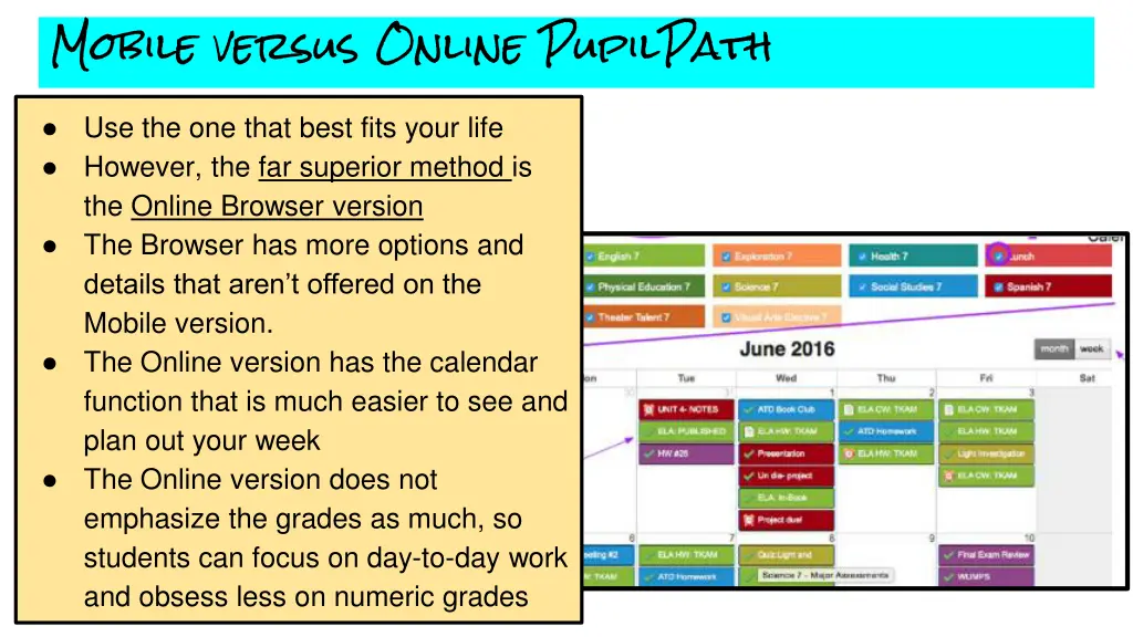 mobile versus online pupilpath