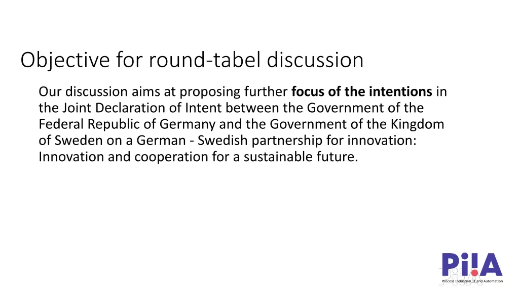 objective for round tabel discussion