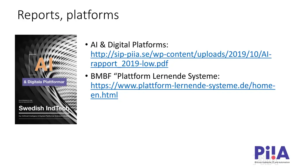 reports platforms
