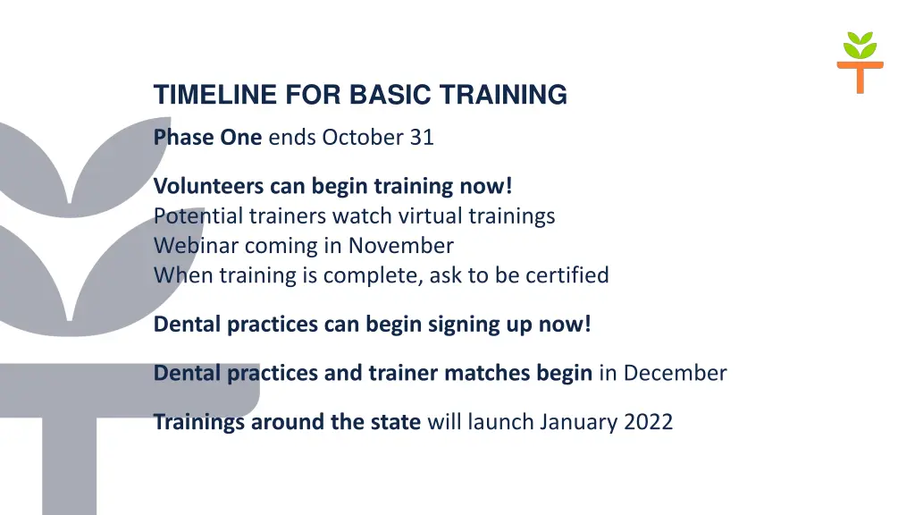 timeline for basic training