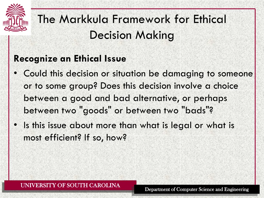 the markkula framework for ethical decision making