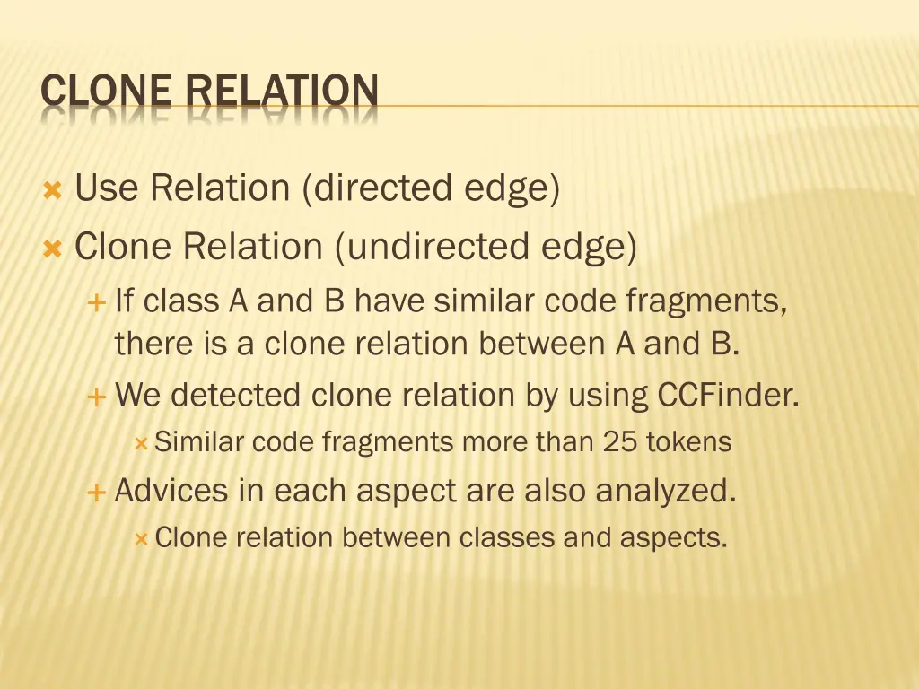 clone relation
