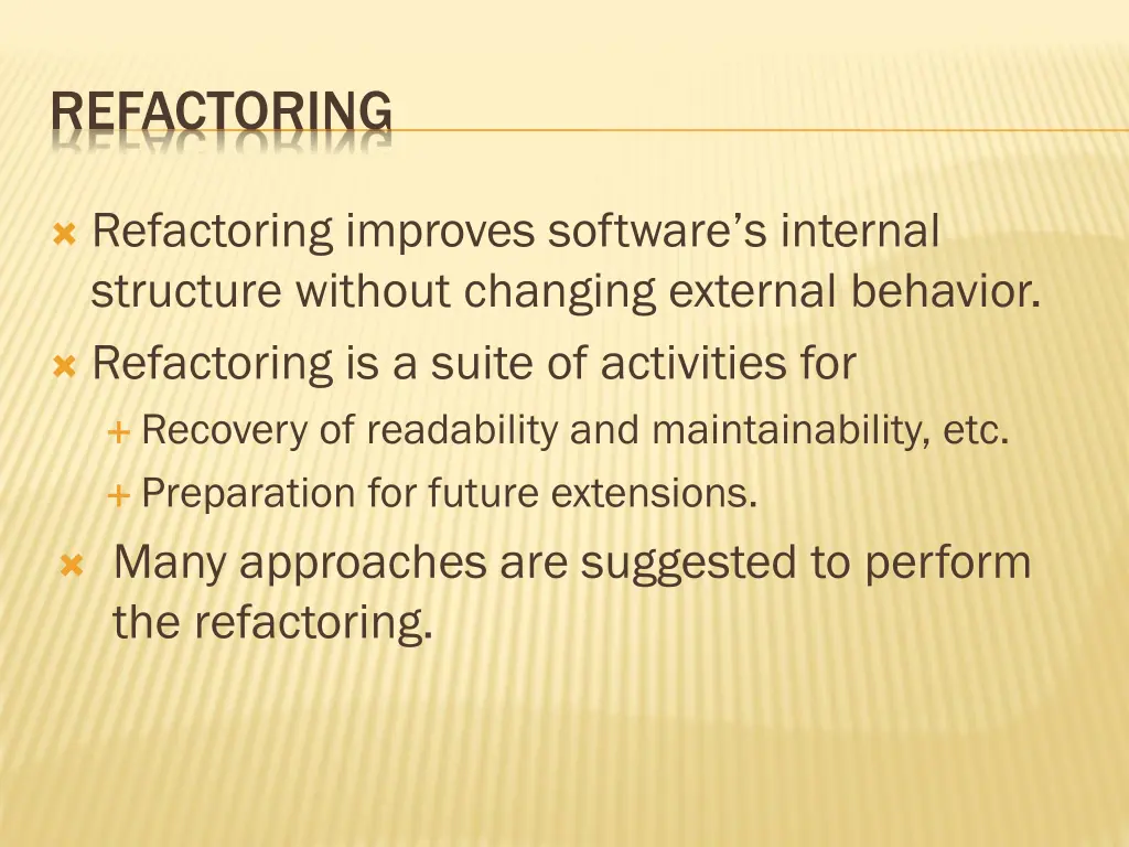 refactoring