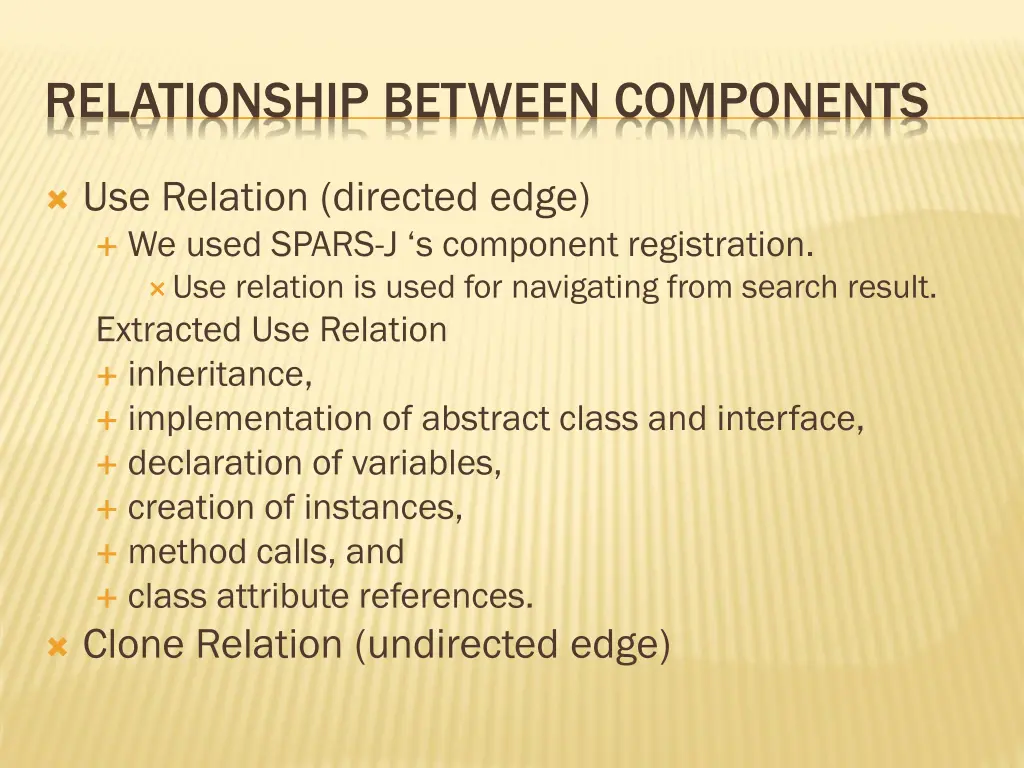 relationship between components