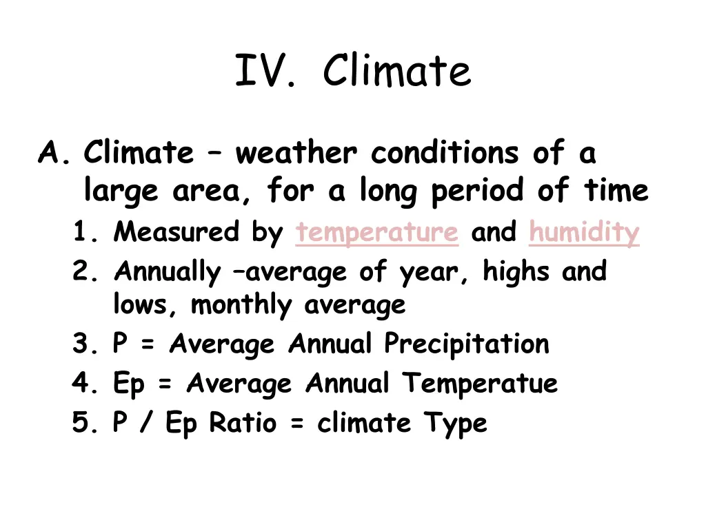 iv climate