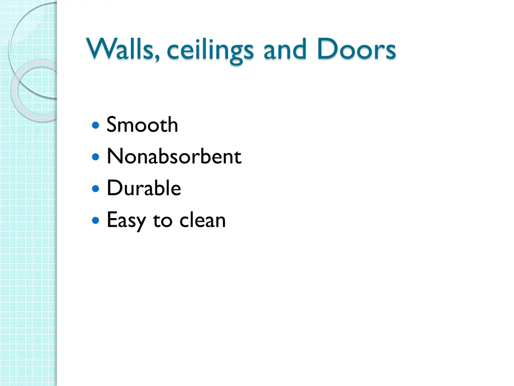 walls ceilings and doors