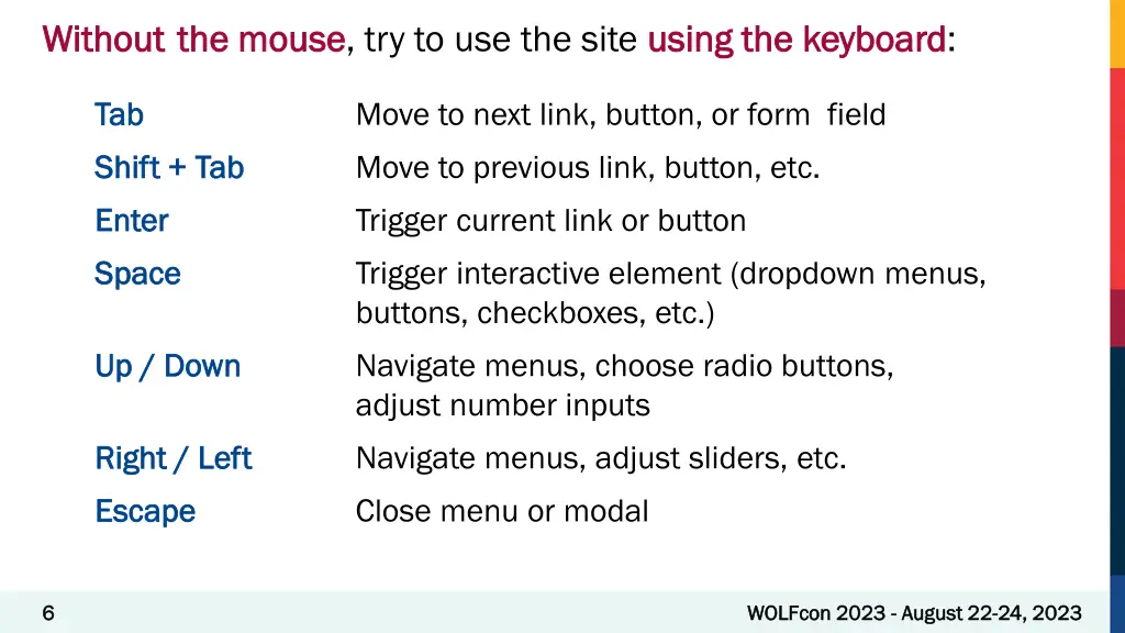 how to test keyboard accessibility how to test