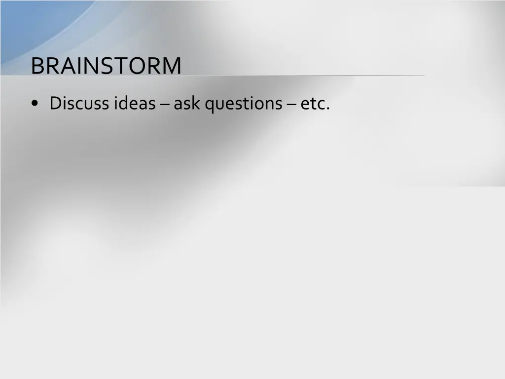 brainstorm