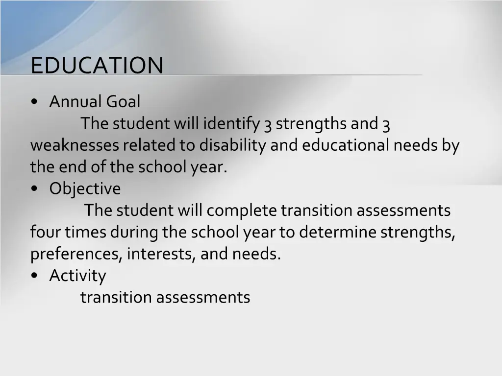 education