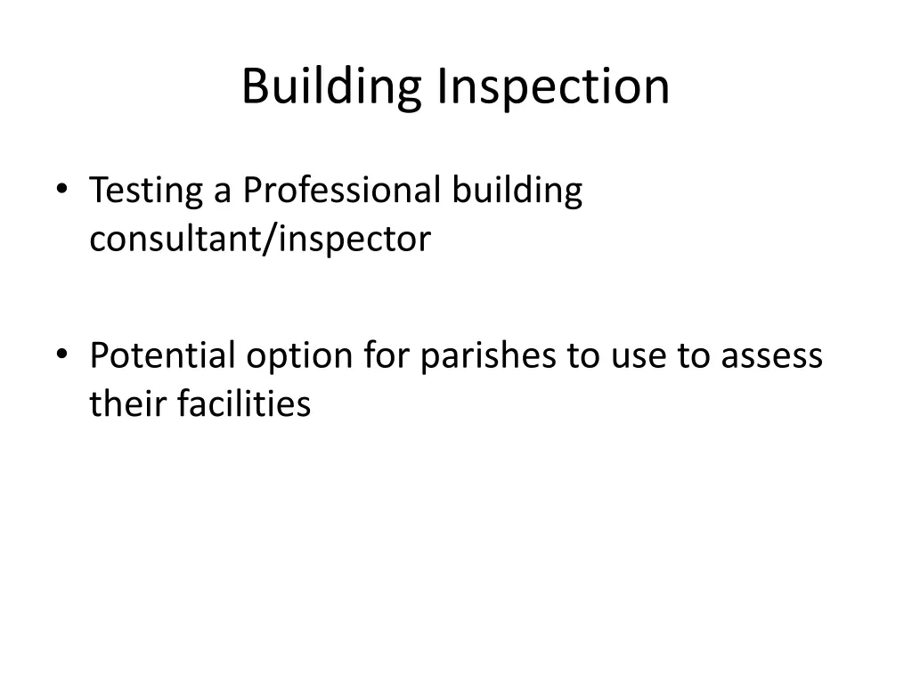 building inspection