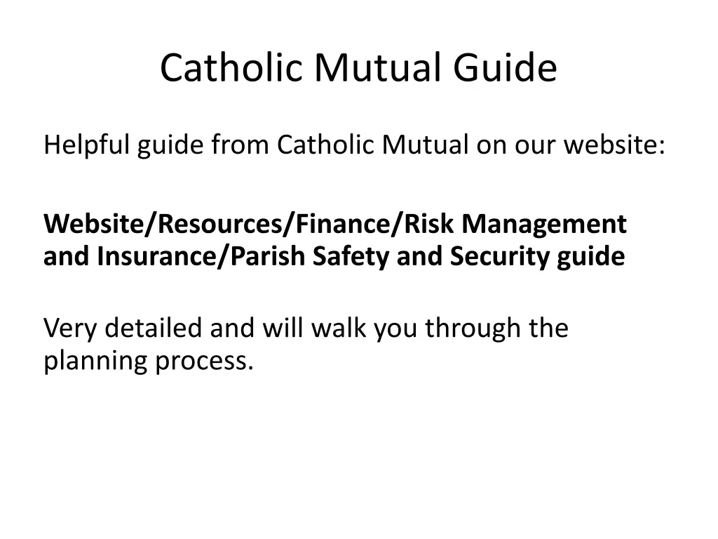catholic mutual guide