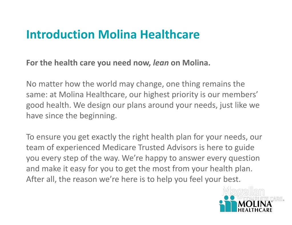 introduction molina healthcare