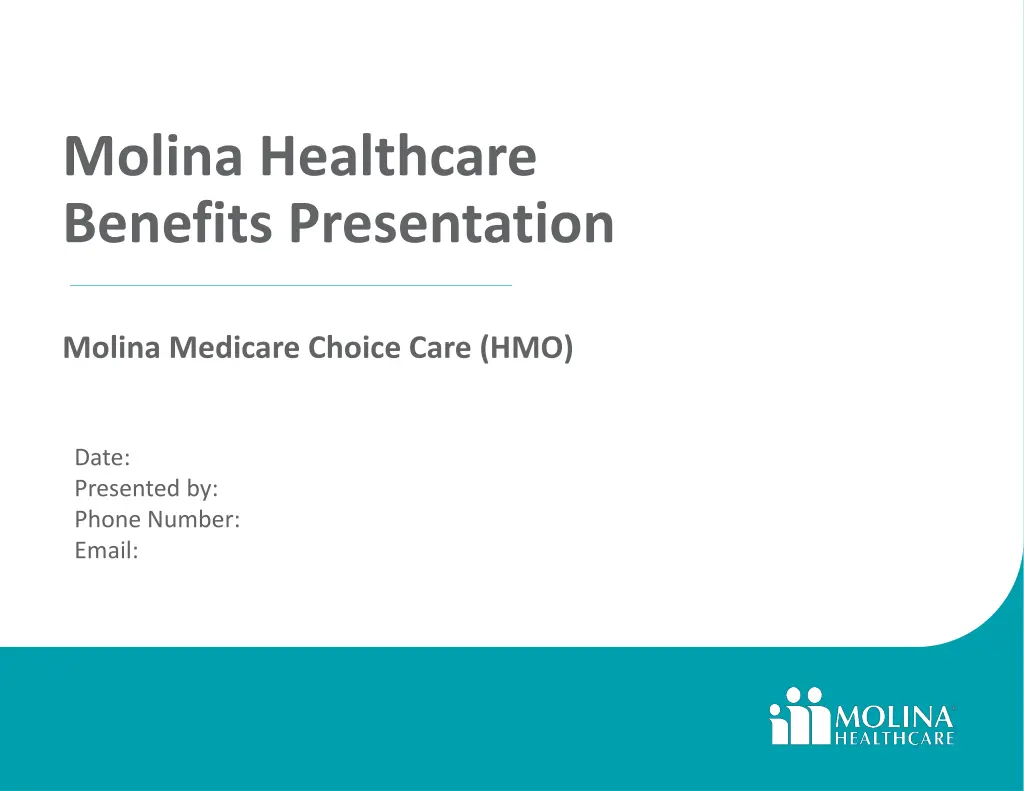 molina healthcare benefits presentation