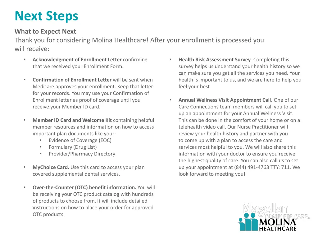 next steps
