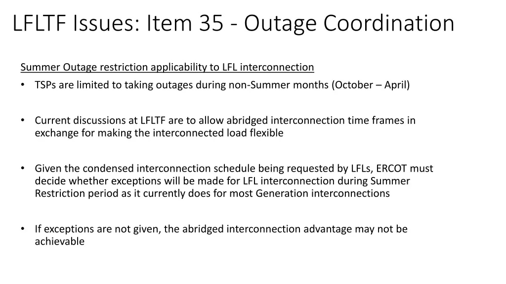lfltf issues item 35 outage coordination 1