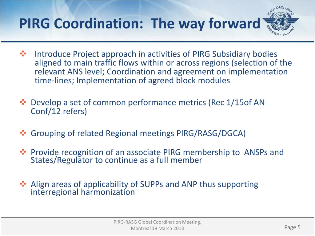 pirg coordination the way forward 1