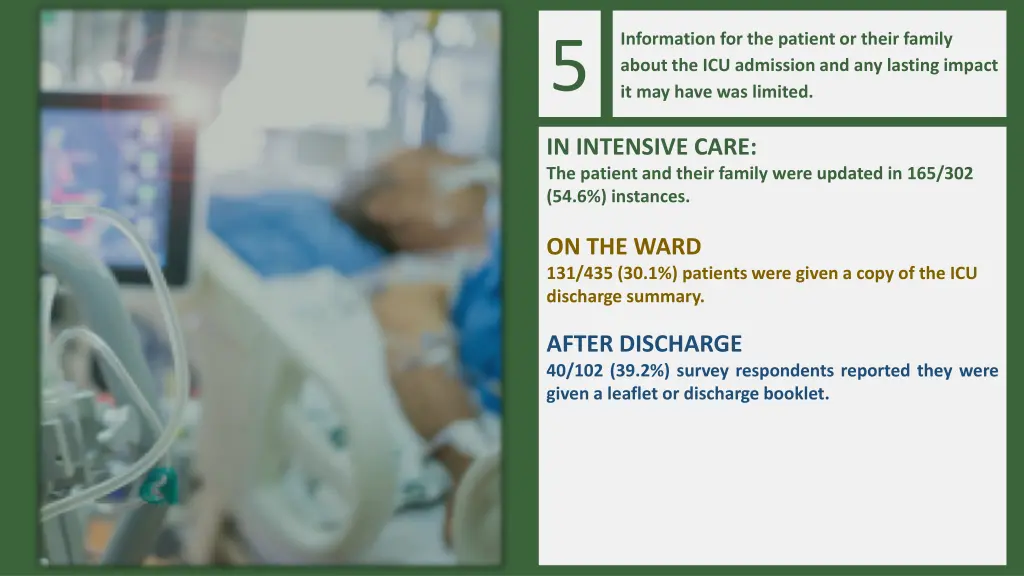 information for the patient or their family about