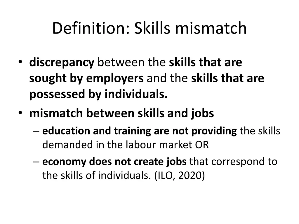 definition skills mismatch