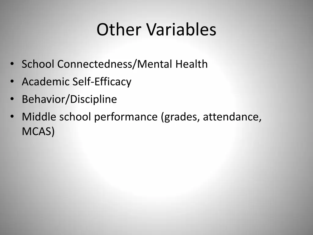 other variables