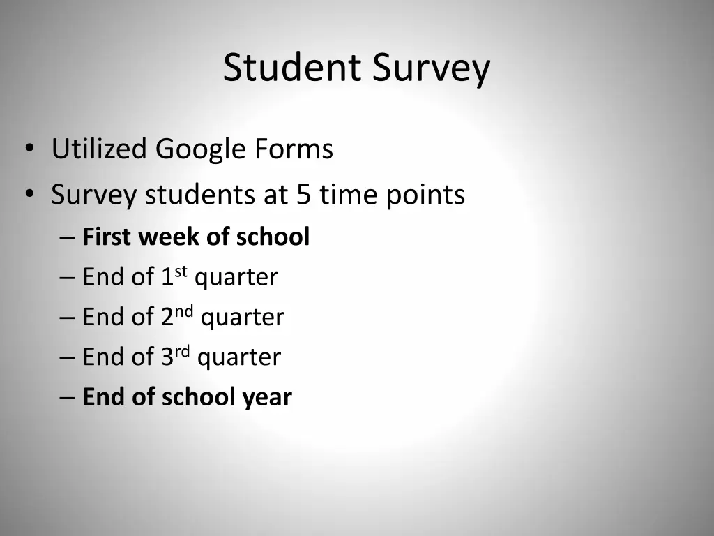 student survey