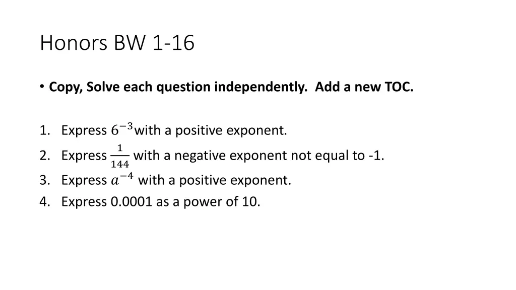 honors bw 1 16