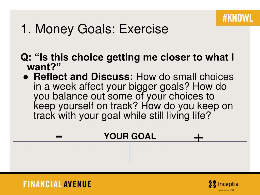1 money goals exercise 2