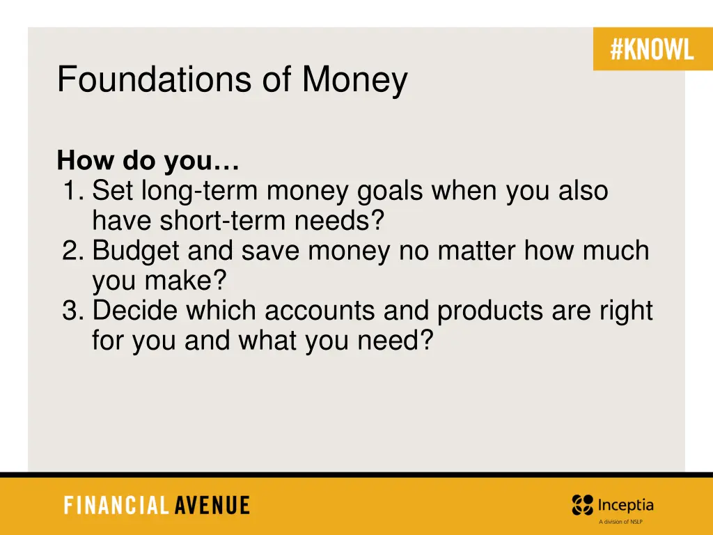 foundations of money 1