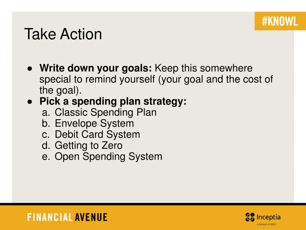 take action