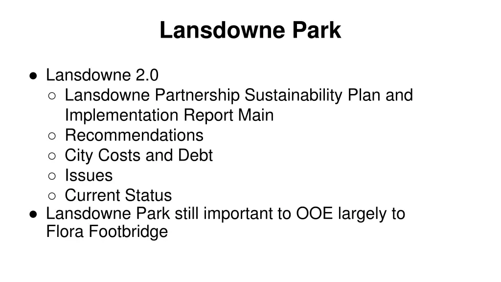 lansdowne park
