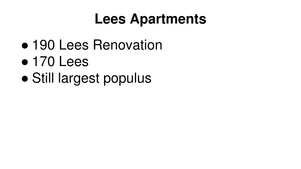 lees apartments