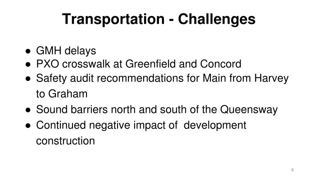 transportation challenges