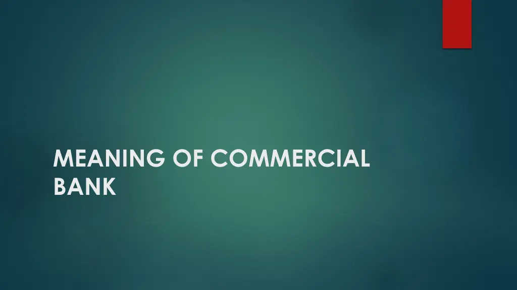 meaning of commercial bank