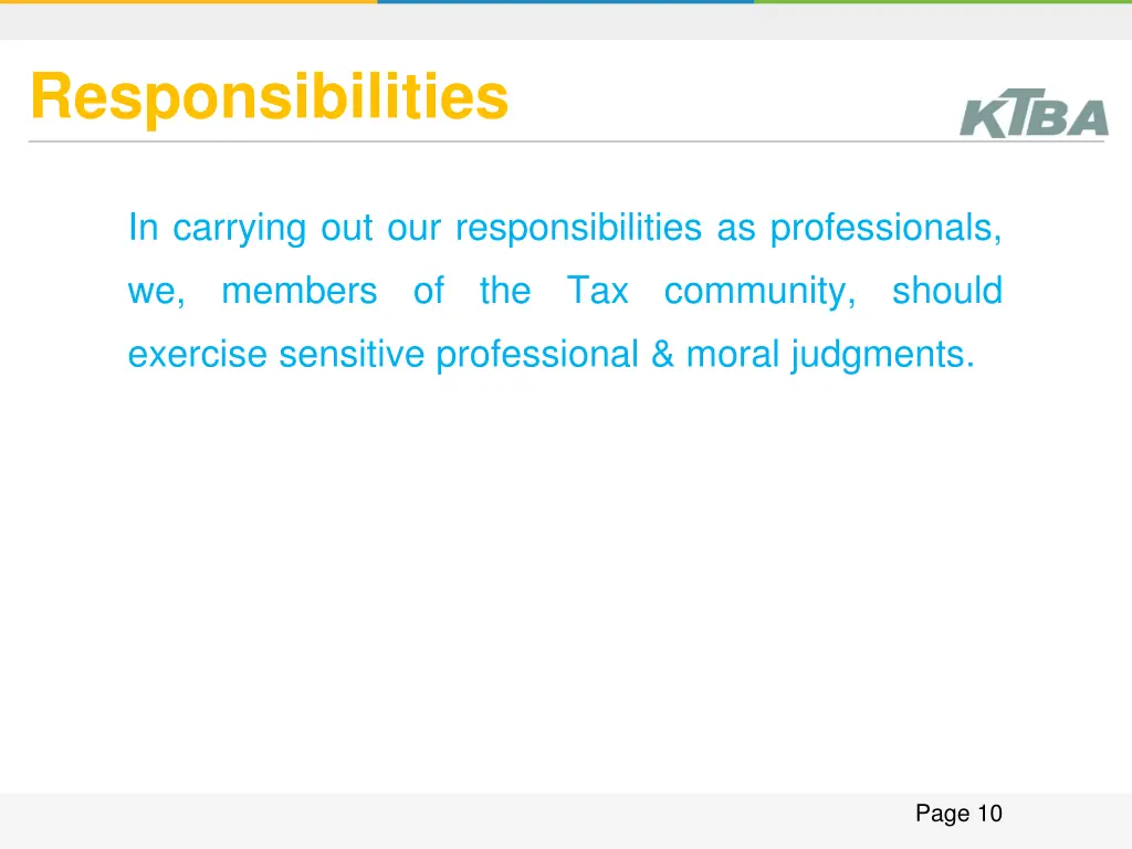 responsibilities