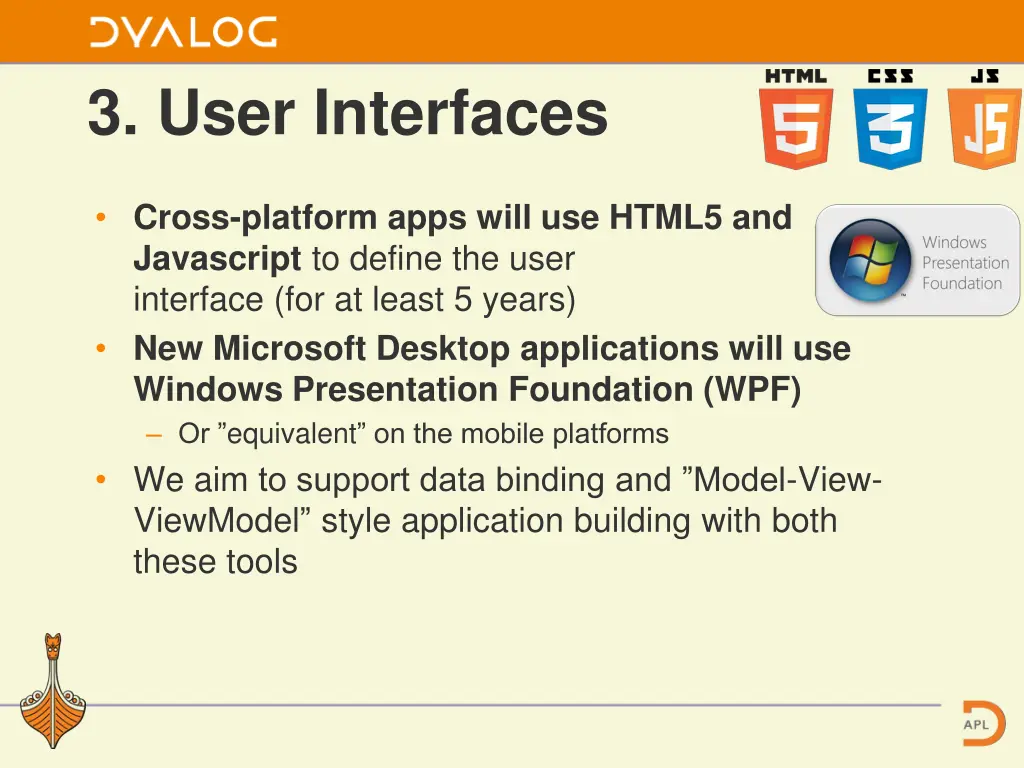 3 user interfaces