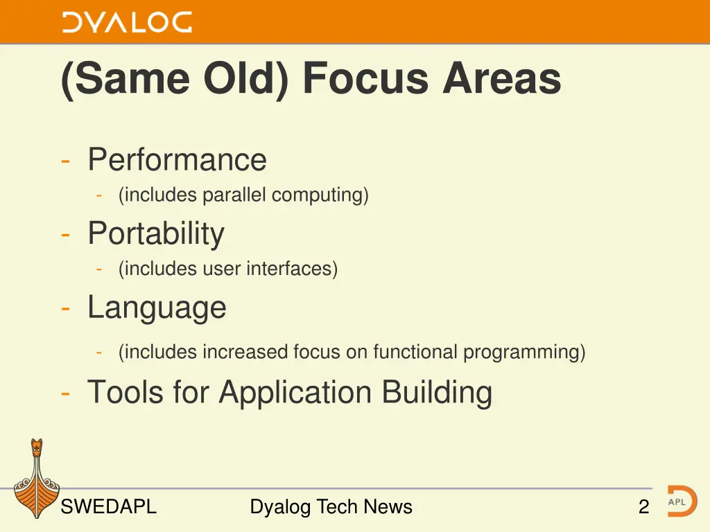 same old focus areas
