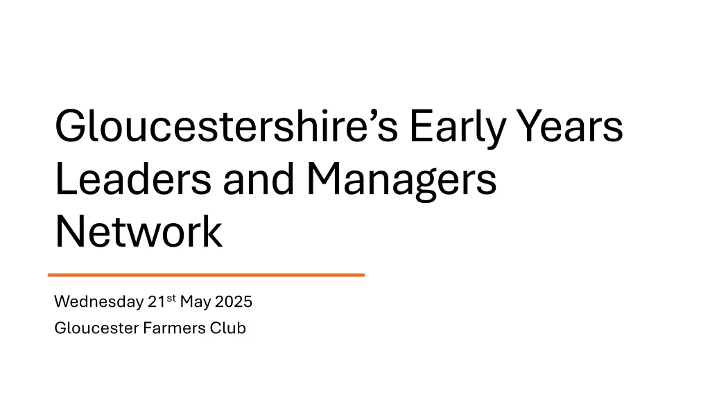 gloucestershire s early years leaders