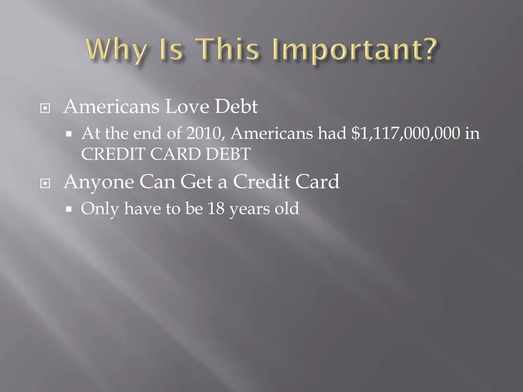 americans love debt at the end of 2010 americans