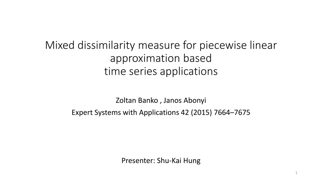 mixed dissimilarity measure for piecewise linear