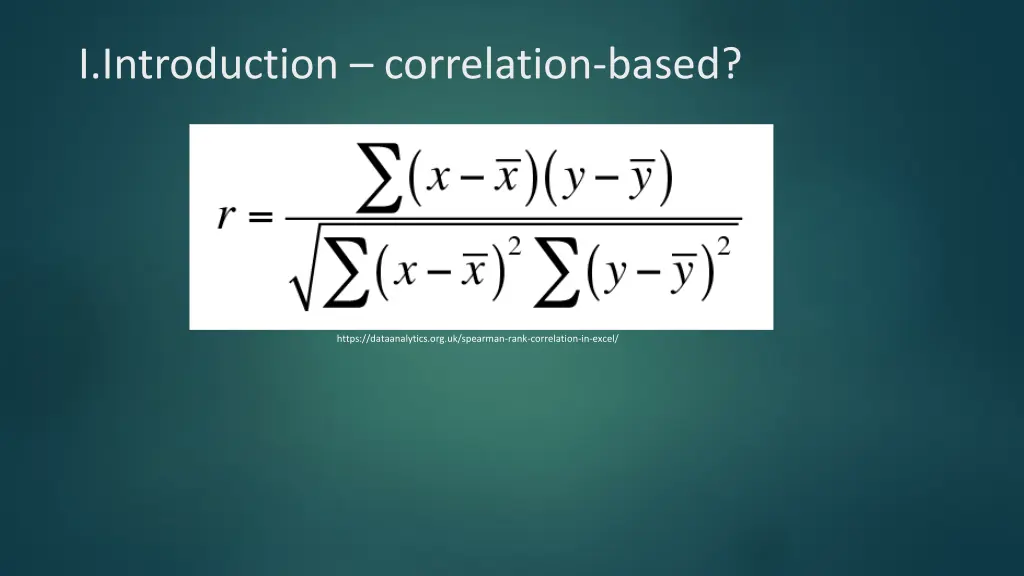 i introduction correlation based