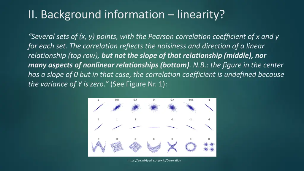 ii background information linearity