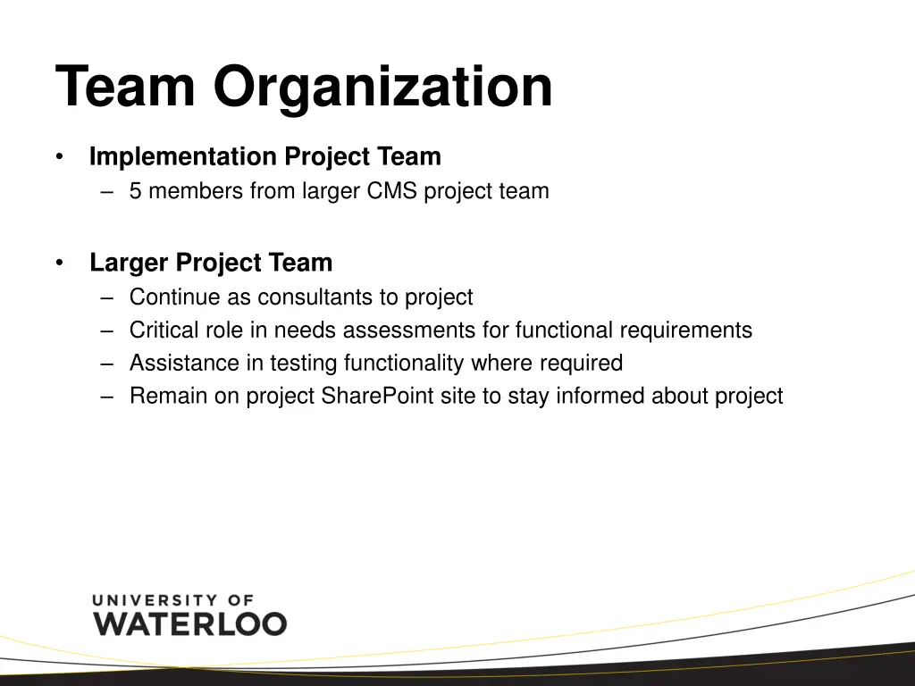 team organization