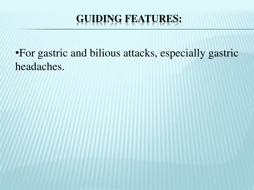 guiding features