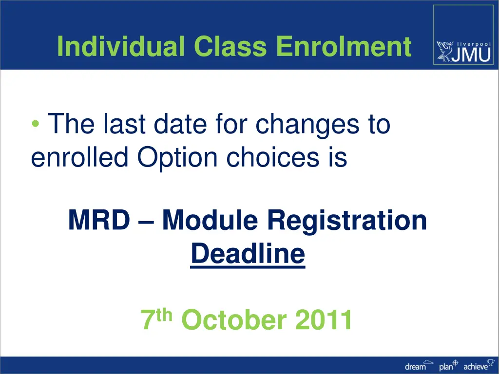 individual class enrolment 1