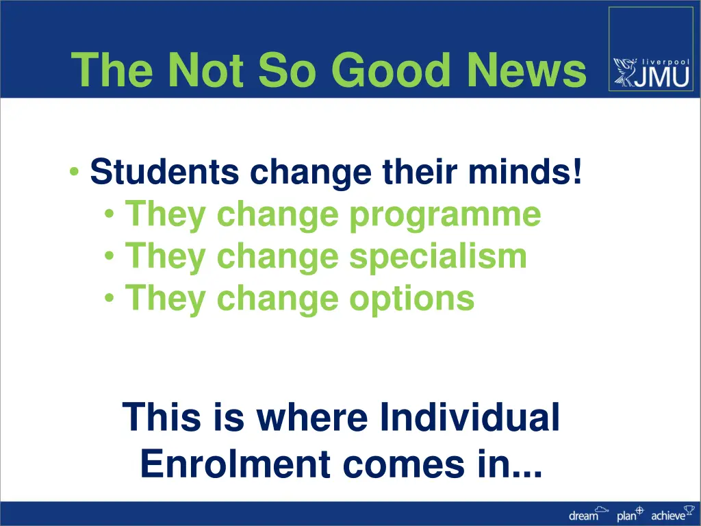 the not so good news