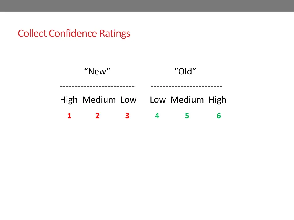 collect confidence ratings