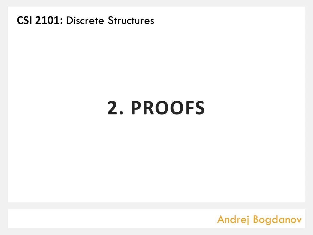csi 2101 discrete structures