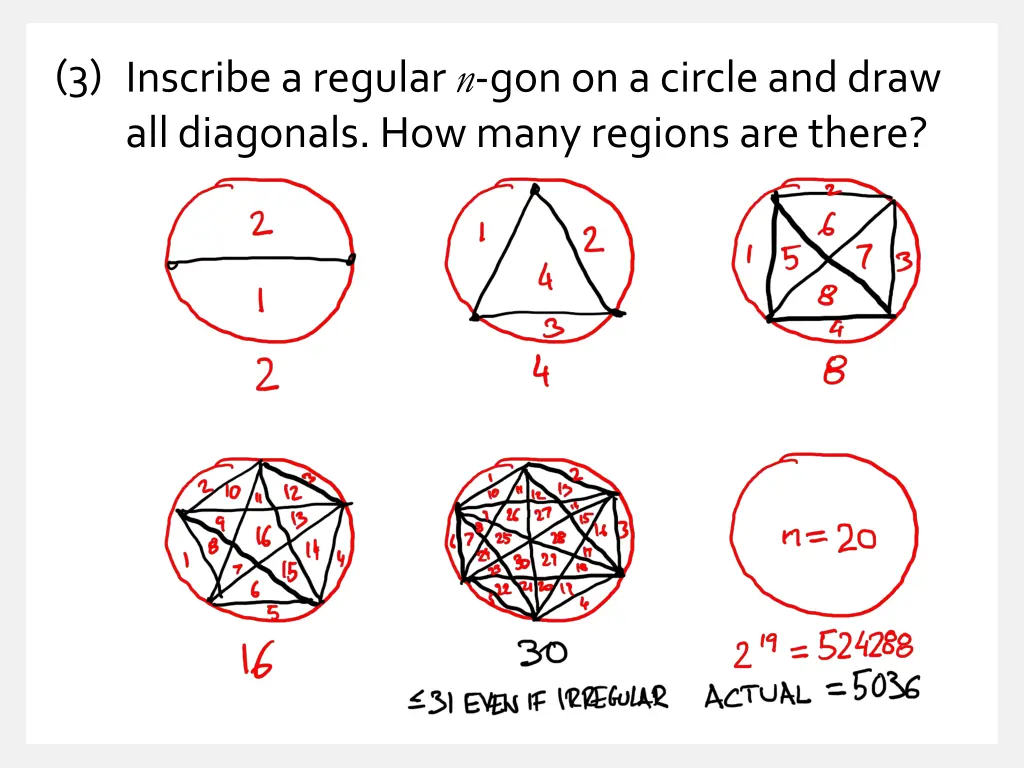 inscribe a regular n gon on a circle and draw