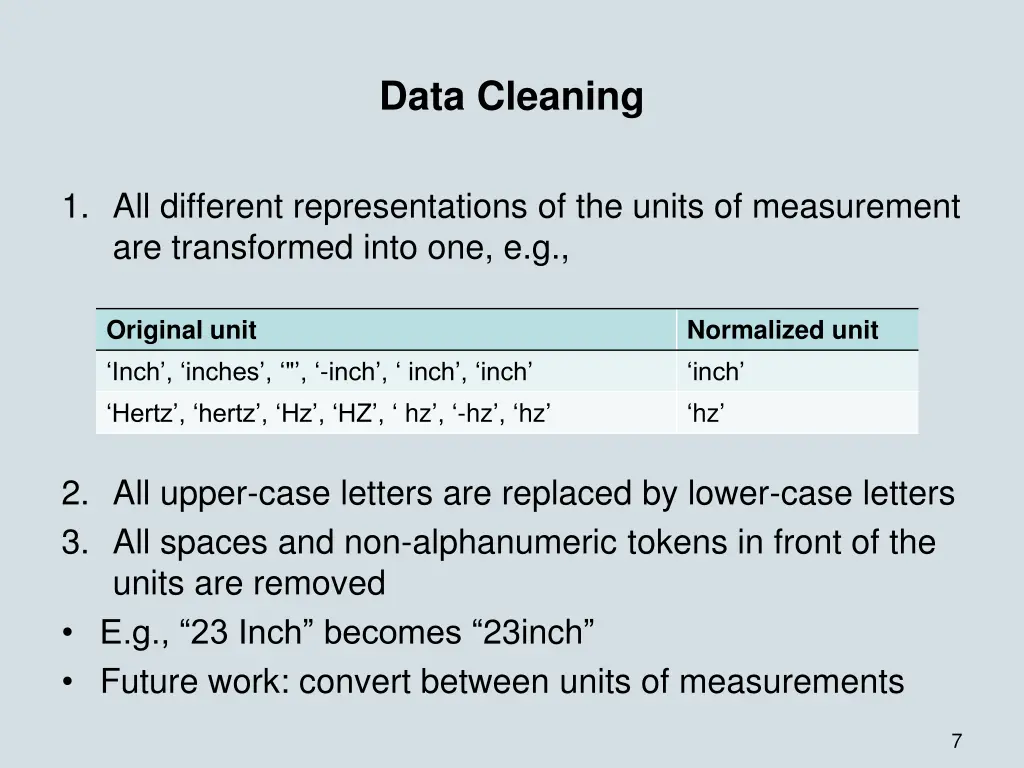 data cleaning