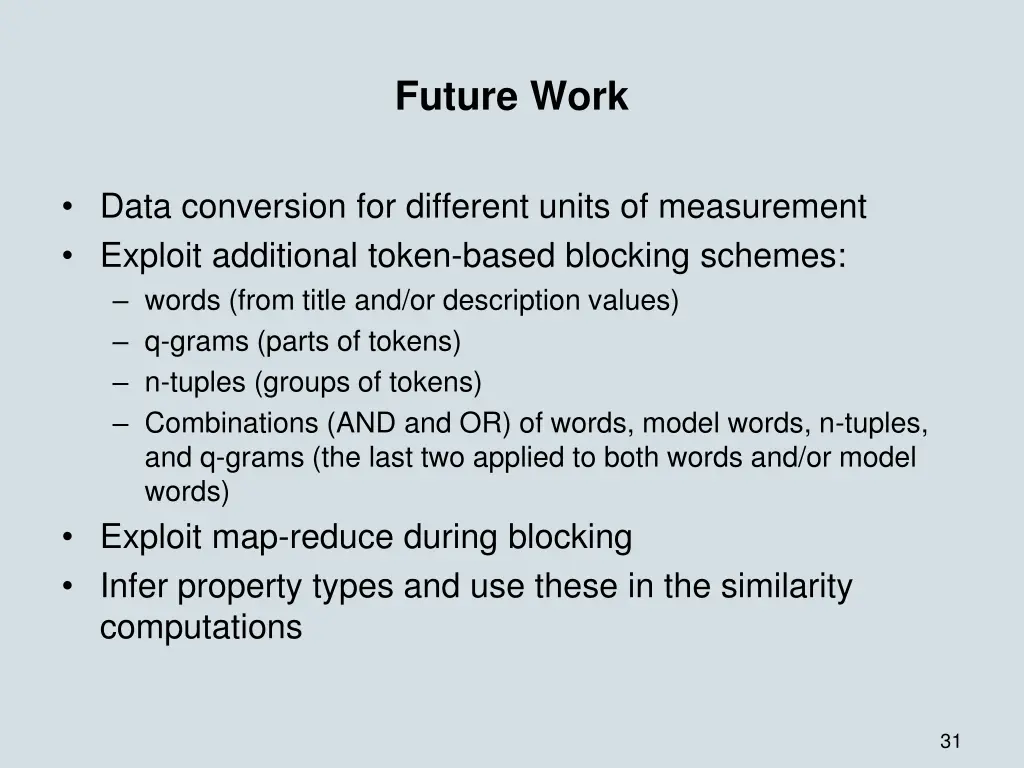 future work